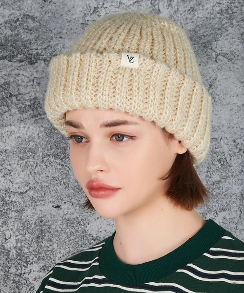 ROOPTOKYO（ループトウキョウ）の「VARZAR/バザール monogram label rung beanie ビーニー（ニットキャップ/ビーニー・メンズ・ブラック/アイボリー/グレー・FREE）」の5枚目の写真