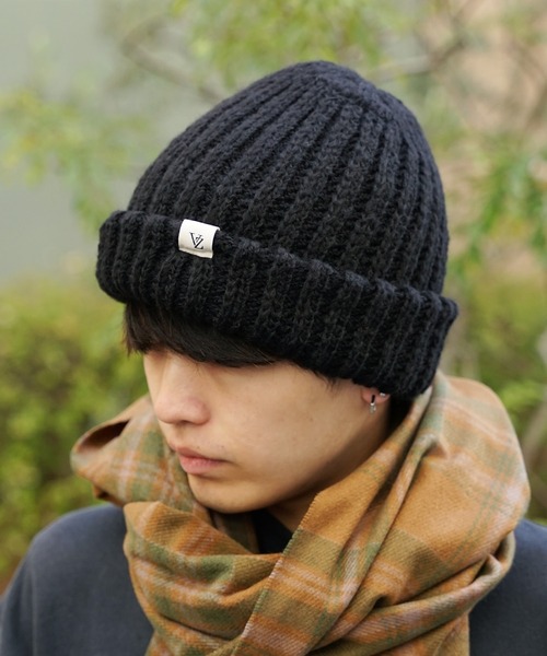 ROOPTOKYO（ループトウキョウ）の「VARZAR/バザール monogram label rung beanie ビーニー（ニットキャップ/ビーニー・メンズ・ブラック/アイボリー/グレー・FREE）」の12枚目の写真