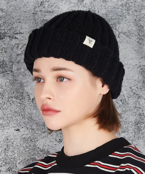 ROOPTOKYO（ループトウキョウ）の「VARZAR/バザール monogram label rung beanie ビーニー（ニットキャップ/ビーニー・メンズ・ブラック/アイボリー/グレー・FREE）」の10枚目の写真