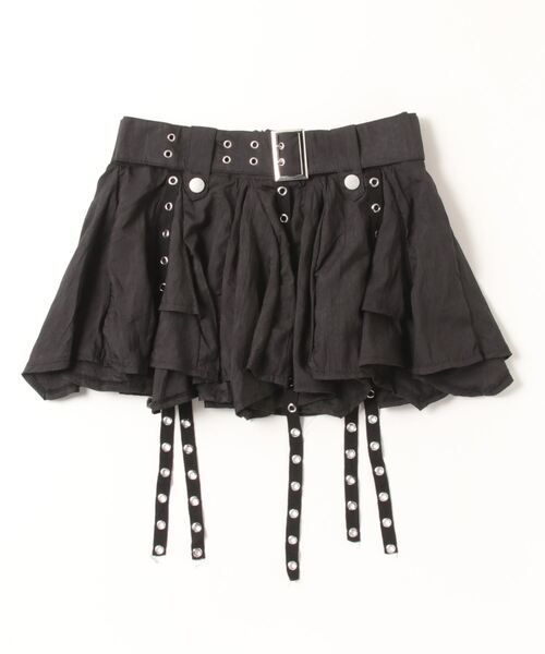 .KOM(ドットコム)の「『.KOM/ドットケーオーエム』ハトメデザインスカート【Y】【CN】(スカート・レディース・ブラック・M)」の11枚目の写真