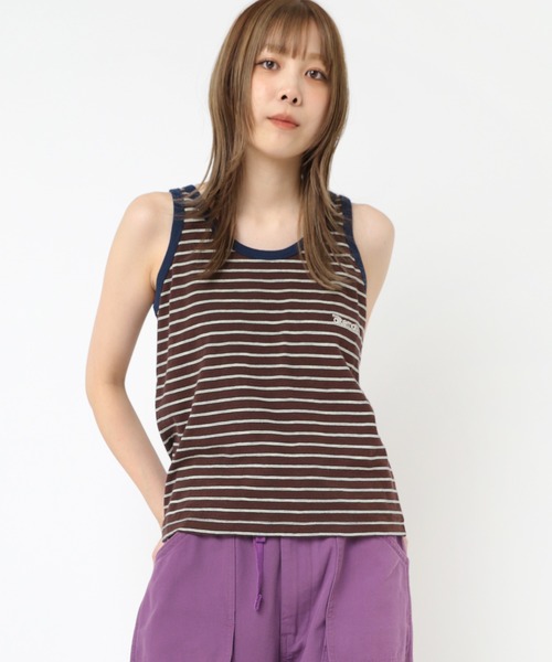 RNA(アールエヌエー)の「M2308 ネップボーダーショートタンク(Tシャツ/カットソー・レディース・ブラウン/ブルー系その他/ネイビー・MEDIUM)」の22枚目の写真