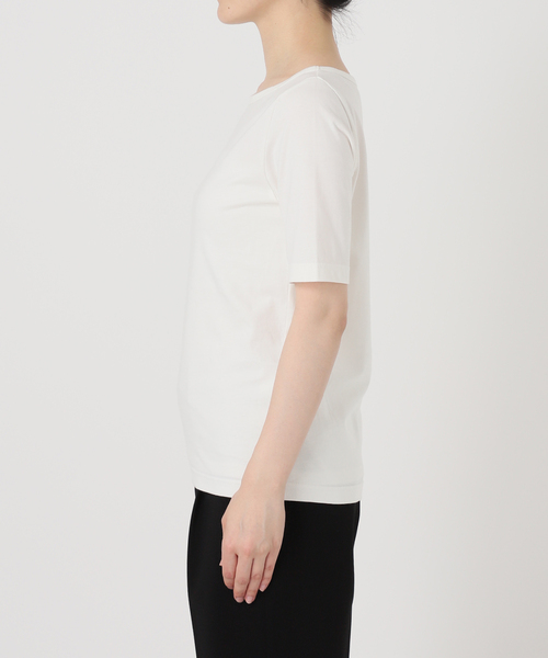 VERMEIL par iena(ヴェルメイユパーイエナ)の「ハイゲージコットン天竺Tシャツ(Tシャツ/カットソー・レディース・ブラック/ライトグレー/ホワイト/ボルドー・FREE)」の20枚目の写真