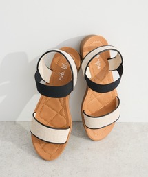 ・rich blue 雑材フラットサンダル