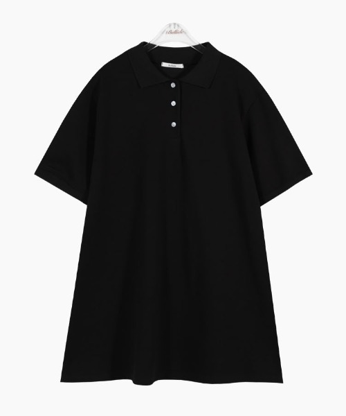 BEIDELLI（ベイデリー）の「[BELLIDE MADE] ルーズフィットフレアポロカラーミニワンピース（ワンピース・レディース・ホワイト/グレー/ブラック・FREE）」の19枚目の写真