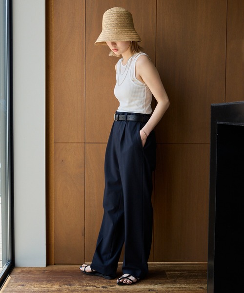 meilmada（メイルマダ）の「シアーリブテレコタンクトップセット（タンクトップ・レディース・ベージュ/オフホワイト/チャコールグレー・MEDIUM）」の10枚目の写真