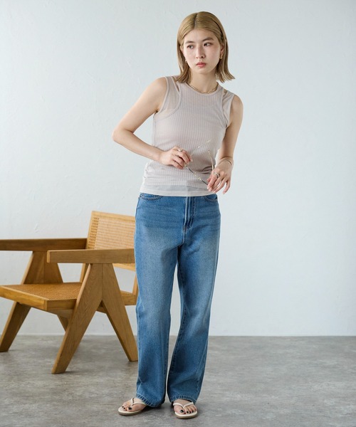 meilmada（メイルマダ）の「シアーリブテレコタンクトップセット（タンクトップ・レディース・ベージュ/オフホワイト/チャコールグレー・MEDIUM）」の14枚目の写真