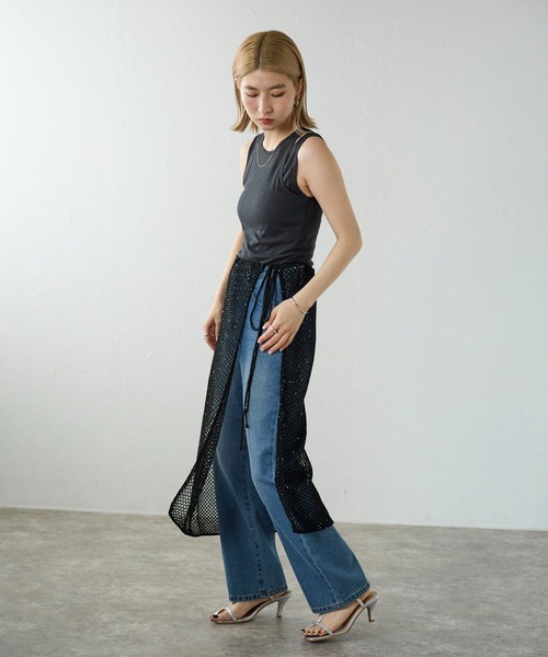 meilmada（メイルマダ）の「シアーリブテレコタンクトップセット（タンクトップ・レディース・ベージュ/オフホワイト/チャコールグレー・MEDIUM）」の20枚目の写真