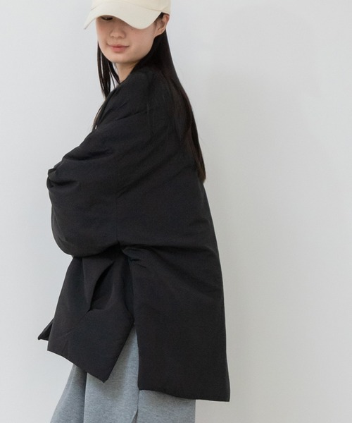 HEILIS（ヘイリス）の「サイドジップ中綿ノーカラージャケット 