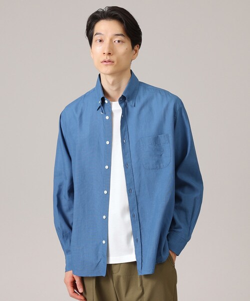 【セール】【Made in JAPAN】タブカラー スラブローン 長袖シャツ（シャツ/ブラウス）｜TAKEO KIKUCHI（タケオキクチ）