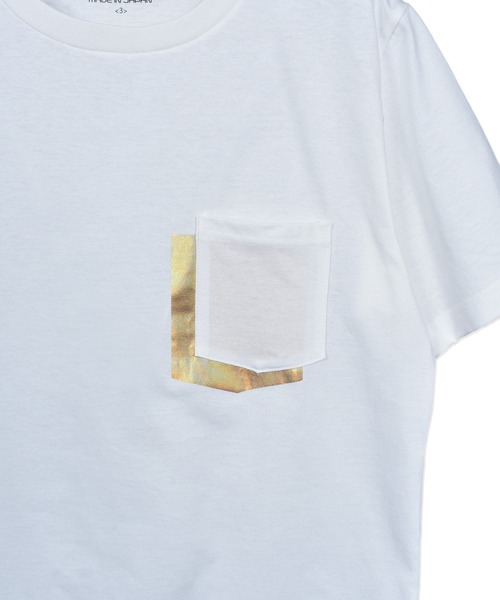 CUSTOM CULTURE（カスタムカルチャー）の「【Custom Culture】箔プリントショートスリーブ ポケットTシャツ / ポケT（Tシャツ/カットソー・メンズ・モカ/ブラック/ライトベージュ/チャコールグレー/オフホワイト・2/3/4）」の9枚目の写真