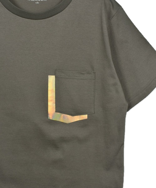 CUSTOM CULTURE（カスタムカルチャー）の「【Custom Culture】箔プリントショートスリーブ ポケットTシャツ / ポケT（Tシャツ/カットソー・メンズ・モカ/ブラック/ライトベージュ/チャコールグレー/オフホワイト・2/3/4）」の12枚目の写真