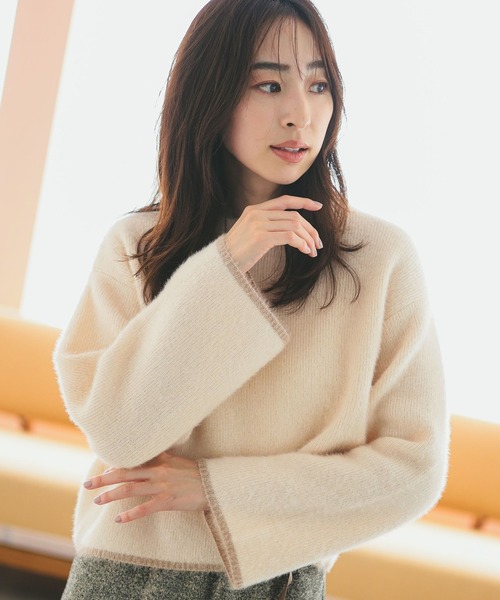 B:MING by BEAMS（ビーミングバイビームス）の「ソフト シャギー プルオーバー（ニット/セーター・レディース・ホワイト系その他5/グレー/ブルー系その他・ONE SIZE）」の4枚目の写真