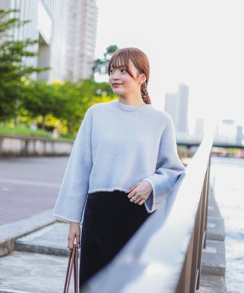 B:MING by BEAMS（ビーミングバイビームス）の「ソフト シャギー プルオーバー（ニット/セーター・レディース・ホワイト系その他5/グレー/ブルー系その他・ONE SIZE）」の10枚目の写真