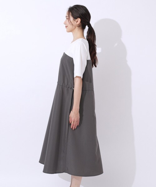 SHOO・LA・RUE(シューラルー)の「◆【洗える】一枚でコーデが決まる ビスチェドッキングワンピース(ワンピース・レディース・チャコール/ブラック系4・02/03/04)」の19枚目の写真