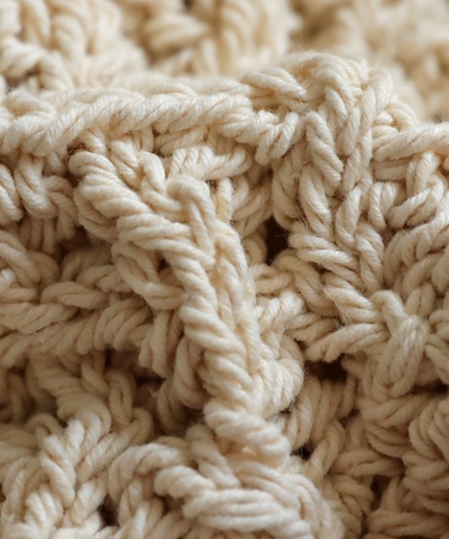 antiqua(アンティカ)の「クロシェハット(ニットキャップ/ビーニー・レディース・ブラック/ベージュ・FREE)」の19枚目の写真