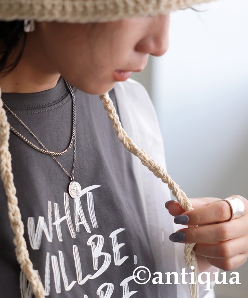 antiqua(アンティカ)の「クロシェハット(ニットキャップ/ビーニー・レディース・ブラック/ベージュ・FREE)」の10枚目の写真