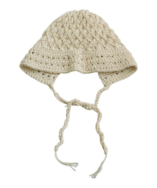 antiqua(アンティカ)の「クロシェハット(ニットキャップ/ビーニー・レディース・ブラック/ベージュ・FREE)」の16枚目の写真