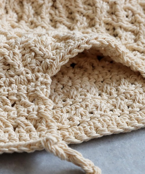 antiqua(アンティカ)の「クロシェハット(ニットキャップ/ビーニー・レディース・ブラック/ベージュ・FREE)」の17枚目の写真