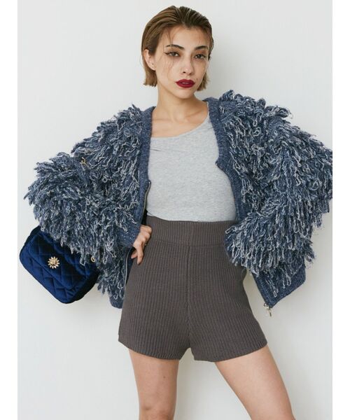 EVRIS（エヴリス）の「ニットショートパンツ（その他パンツ・レディース・グレー/ブラック/アイボリー・FREE）」の16枚目の写真