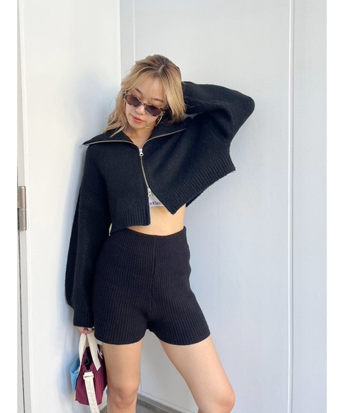 EVRIS（エヴリス）の「ニットショートパンツ（その他パンツ・レディース・グレー/ブラック/アイボリー・FREE）」の5枚目の写真