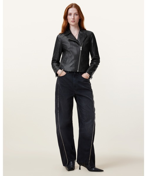 ALLSAINTS(オールセインツ)の「VELA SLIM FIT LEATHER BIKER JACKET | VELA スリム フィット レザー バイカー ジャケット(ライダースジャケット・レディース・ブラック・6/8/10/4/2)」の11枚目の写真