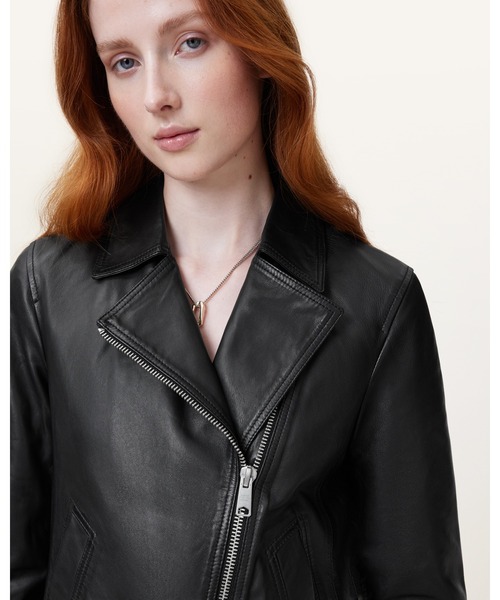 ALLSAINTS(オールセインツ)の「VELA SLIM FIT LEATHER BIKER JACKET | VELA スリム フィット レザー バイカー ジャケット(ライダースジャケット・レディース・ブラック・6/8/10/4/2)」の12枚目の写真
