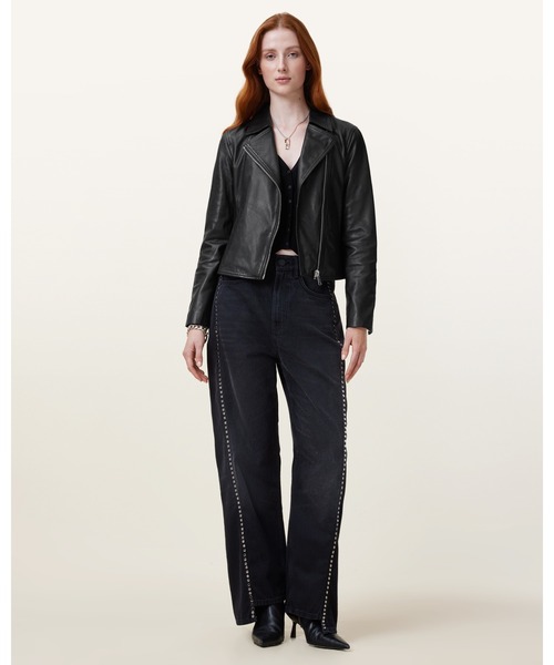 ALLSAINTS(オールセインツ)の「VELA SLIM FIT LEATHER BIKER JACKET | VELA スリム フィット レザー バイカー ジャケット(ライダースジャケット・レディース・ブラック・6/8/10/4/2)」の13枚目の写真