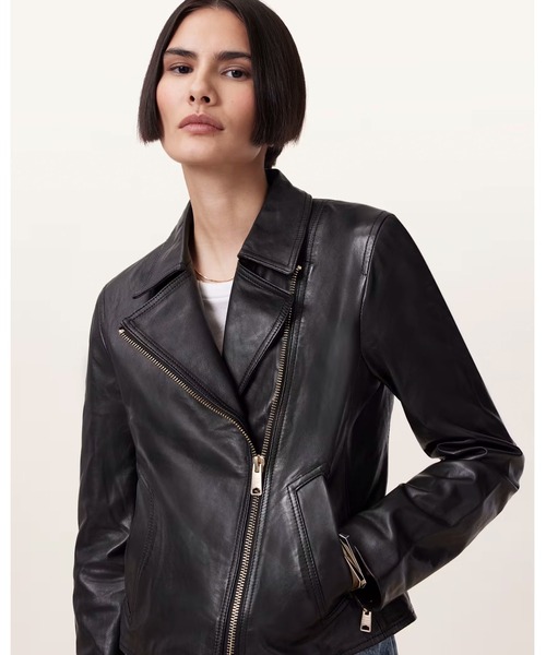 ALLSAINTS(オールセインツ)の「VELA SLIM FIT LEATHER BIKER JACKET | VELA スリム フィット レザー バイカー ジャケット(ライダースジャケット・レディース・ブラック・6/8/10/4/2)」の18枚目の写真