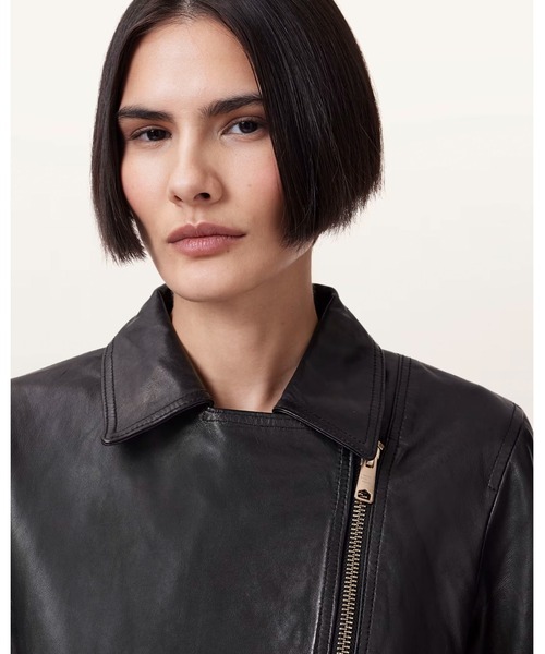 ALLSAINTS(オールセインツ)の「VELA SLIM FIT LEATHER BIKER JACKET | VELA スリム フィット レザー バイカー ジャケット(ライダースジャケット・レディース・ブラック・6/8/10/4/2)」の19枚目の写真