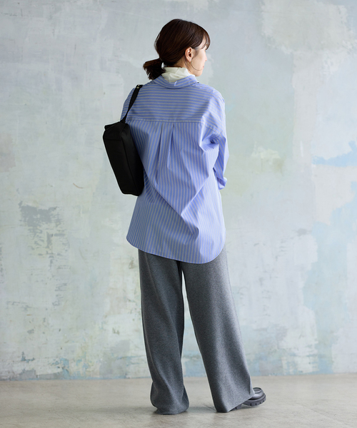 JOURNAL STANDARD（ジャーナルスタンダード）の「CPポプリンターンナップカフシャツ（シャツ/ブラウス・レディース・ダークブルー/エメラルドブルー/サックスブルー・FREE）」の20枚目の写真