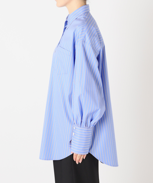 JOURNAL STANDARD（ジャーナルスタンダード）の「CPポプリンターンナップカフシャツ（シャツ/ブラウス・レディース・ダークブルー/エメラルドブルー/サックスブルー・FREE）」の5枚目の写真