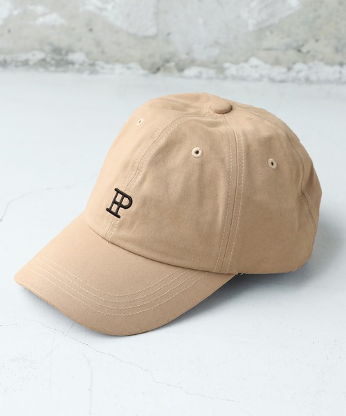 14+（イチヨンプラス）の「ピーチスキン風IP刺繍キャップ（キャップ・レディース・チャコールグレー/ダークオレンジ/ブラック/カーキ/アイボリー/ベージュ・MEDIUM/X-LARGE）」の4枚目の写真