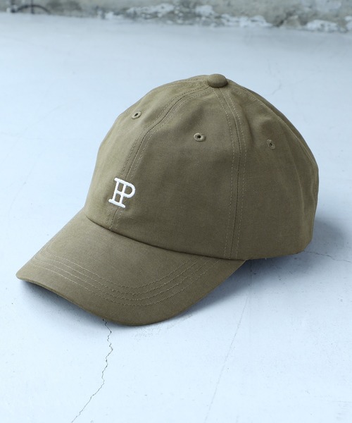 14+（イチヨンプラス）の「ピーチスキン風IP刺繍キャップ（キャップ・レディース・チャコールグレー/ダークオレンジ/ブラック/カーキ/アイボリー/ベージュ・MEDIUM/X-LARGE）」の5枚目の写真