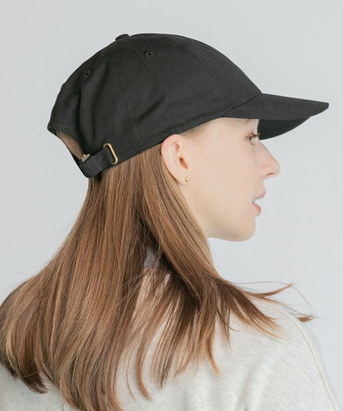 14+（イチヨンプラス）の「ピーチスキン風IP刺繍キャップ（キャップ・レディース・チャコールグレー/ダークオレンジ/ブラック/カーキ/アイボリー/ベージュ・MEDIUM/X-LARGE）」の12枚目の写真