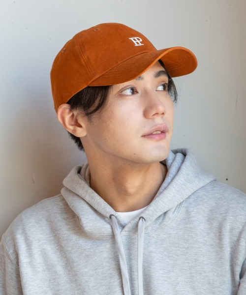 14+（イチヨンプラス）の「ピーチスキン風IP刺繍キャップ（キャップ・レディース・チャコールグレー/ダークオレンジ/ブラック/カーキ/アイボリー/ベージュ・MEDIUM/X-LARGE）」の20枚目の写真