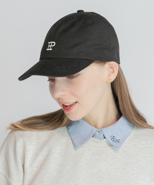 14+（イチヨンプラス）の「ピーチスキン風IP刺繍キャップ（キャップ・レディース・チャコールグレー/ダークオレンジ/ブラック/カーキ/アイボリー/ベージュ・MEDIUM/X-LARGE）」の22枚目の写真