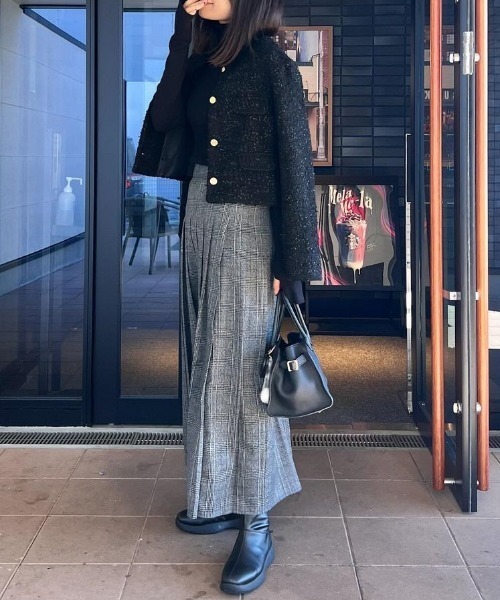 セール】[低身長サイズ有]チェック柄プリーツスカート（スカート