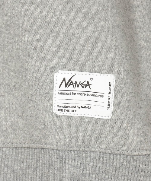 NANGA(ナンガ)の「ECO HYBRID SWEATSHIRT W/エコハイブリッド スウェットシャツ(ウィメンズ)(スウェット・レディース・ブラック/モカ/ライトグレー/ブラック系/イエロー/ピンク・M/S/L)」の11枚目の写真
