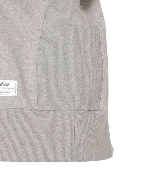 NANGA(ナンガ)の「ECO HYBRID SWEATSHIRT W/エコハイブリッド スウェットシャツ(ウィメンズ)(スウェット・レディース・ブラック/モカ/ライトグレー/ブラック系/イエロー/ピンク・M/S/L)」の13枚目の写真
