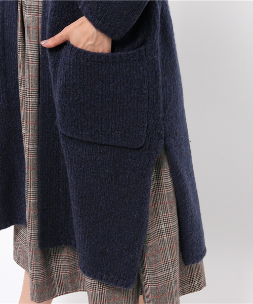 Discoat Parisien（ディスコートパリシアン）の「【スザンヌコラボ】ロングカーディガン（カーディガン/ボレロ・レディース・グレー/ネイビー・ﾌﾘ-）」の4枚目の写真