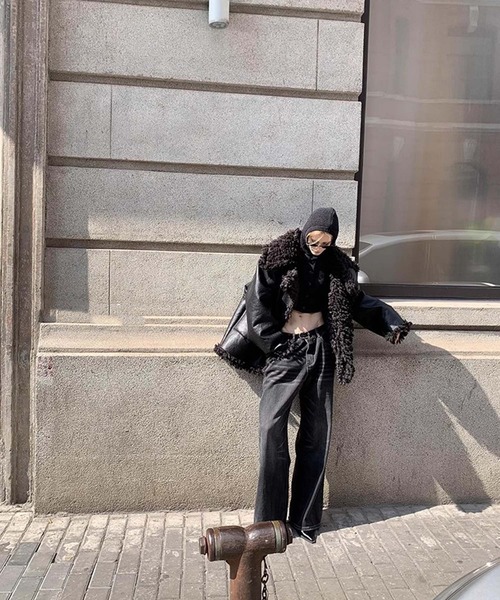 chuclla(チュクラ)の「【LONSLAN】リバーシブル オーバー ボアムスタン CHLONW24a013(その他アウター・レディース・ブラック・FREE)」の9枚目の写真