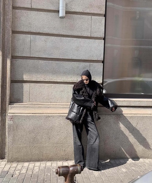 chuclla(チュクラ)の「【LONSLAN】リバーシブル オーバー ボアムスタン CHLONW24a013(その他アウター・レディース・ブラック・FREE)」の14枚目の写真