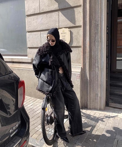 chuclla(チュクラ)の「【LONSLAN】リバーシブル オーバー ボアムスタン CHLONW24a013(その他アウター・レディース・ブラック・FREE)」の15枚目の写真