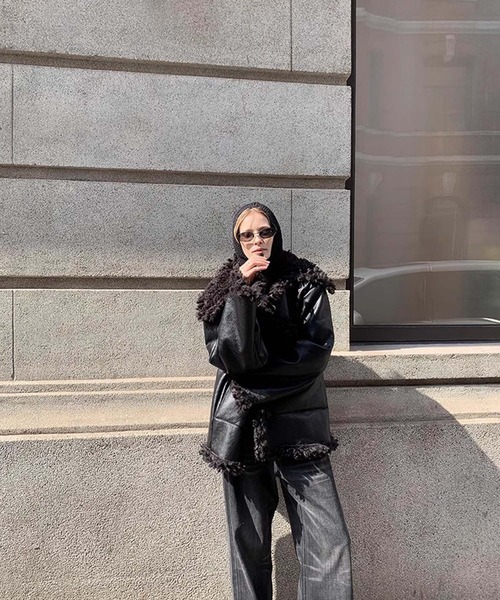 chuclla(チュクラ)の「【LONSLAN】リバーシブル オーバー ボアムスタン CHLONW24a013(その他アウター・レディース・ブラック・FREE)」の16枚目の写真