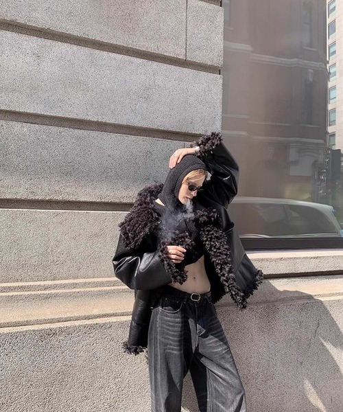 chuclla(チュクラ)の「【LONSLAN】リバーシブル オーバー ボアムスタン CHLONW24a013(その他アウター・レディース・ブラック・FREE)」の17枚目の写真