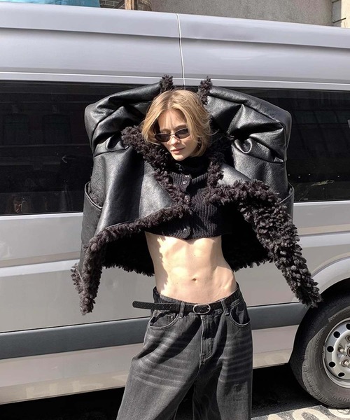 chuclla(チュクラ)の「【LONSLAN】リバーシブル オーバー ボアムスタン CHLONW24a013(その他アウター・レディース・ブラック・FREE)」の18枚目の写真