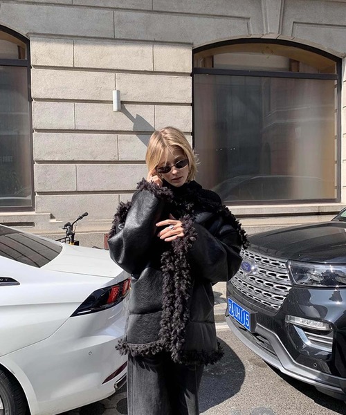 chuclla(チュクラ)の「【LONSLAN】リバーシブル オーバー ボアムスタン CHLONW24a013(その他アウター・レディース・ブラック・FREE)」の21枚目の写真