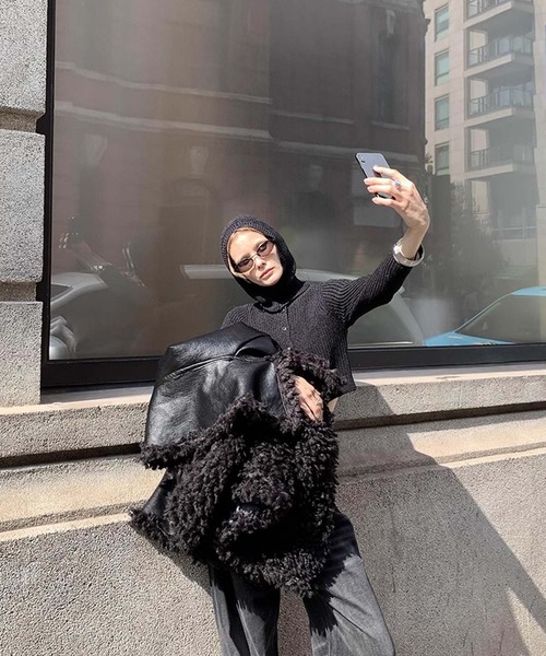 chuclla(チュクラ)の「【LONSLAN】リバーシブル オーバー ボアムスタン CHLONW24a013(その他アウター・レディース・ブラック・FREE)」の6枚目の写真