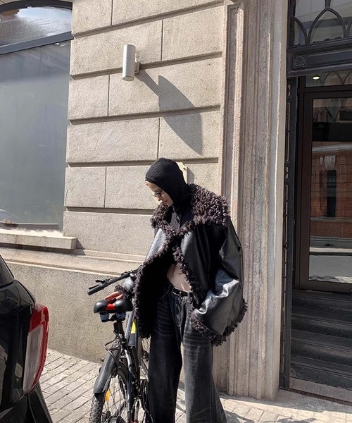 chuclla(チュクラ)の「【LONSLAN】リバーシブル オーバー ボアムスタン CHLONW24a013(その他アウター・レディース・ブラック・FREE)」の7枚目の写真