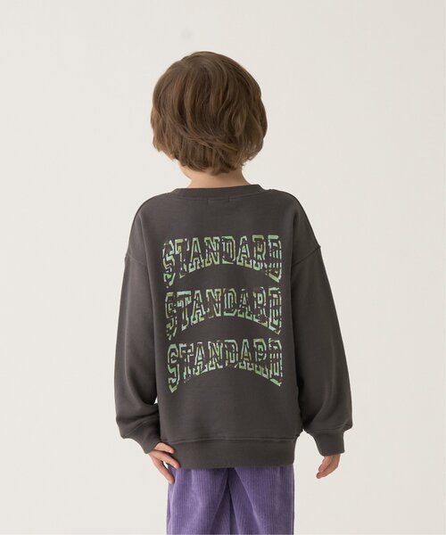 b・ROOM（ビールーム）の「【万能アイテム】選べる7パターンアソートプリントスウェット（スウェット・キッズ・オートミール/ベージュ/マスタード/チャコール/ライトグリーン/ブルーグレー/ブルー・100cm/110cm/120cm/130cm/140cm/150cm）」の3枚目の写真